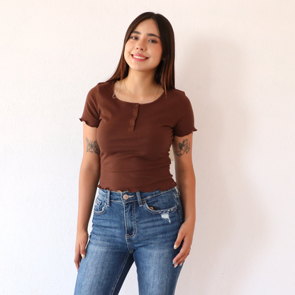 Blusa Lina Café